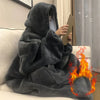 Oversized Reversible Fleece Hoodie Blanket
