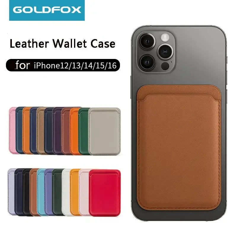 Magnetic Leather Card Holder