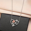 Heart Pendant Necklace Rose Gift Box