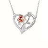 Heart Pendant Necklace Rose Gift Box