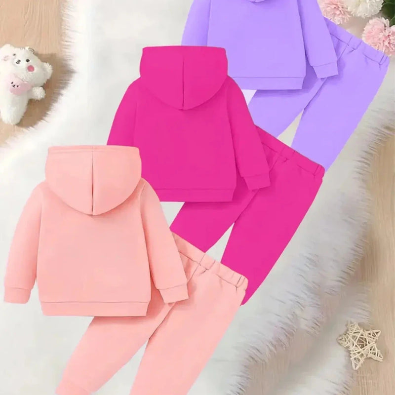 Girls Hooded Sweatshirt Set