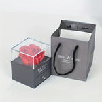 Heart Pendant Necklace Rose Gift Box