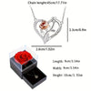 Heart Pendant Necklace Rose Gift Box