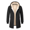 Mens Long Faux Shearling Lined Winter Coat