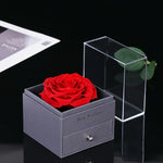 Heart Pendant Necklace Rose Gift Box