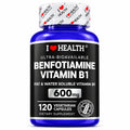 Benfotiamine 600mg Plus 20mg Vitamin B1 | 120 Veggie Capsules | Made in USA | 3rd Party Tested | Fat Soluble Vitamin B1 Thiamine Supplement | Non-GMO | Gluten Free