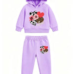 Girls Hooded Sweatshirt Set