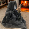 Oversized Reversible Fleece Hoodie Blanket